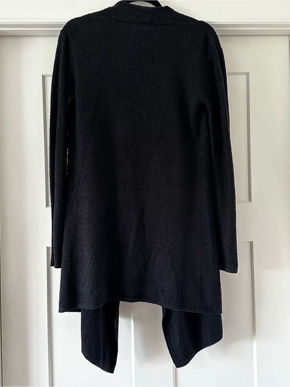Barefoot Dreams Bamboo Women's Open-Front Drape Cardigan Sweater - Black S/M - Picture 3 of 6